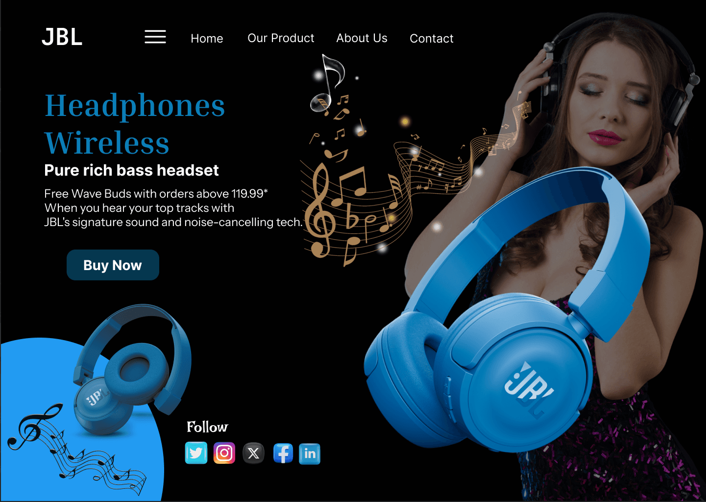 JBL Headphones Landing Page image 2