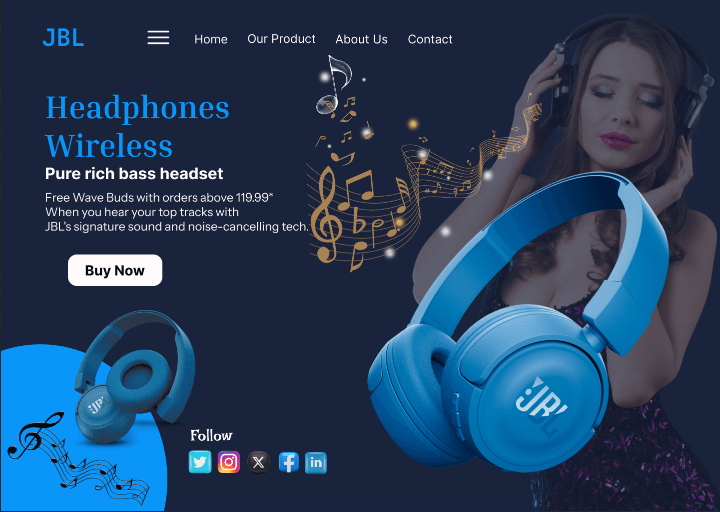 JBL Headphones Landing Page image 3